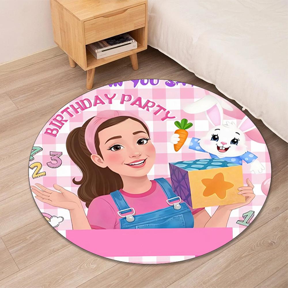 Ms. Rachel Printed Round Rug Carpet Chair Rug Area Rug Entryway Doormats,for Office Chair Living Room Bedroom Kitchen Room.