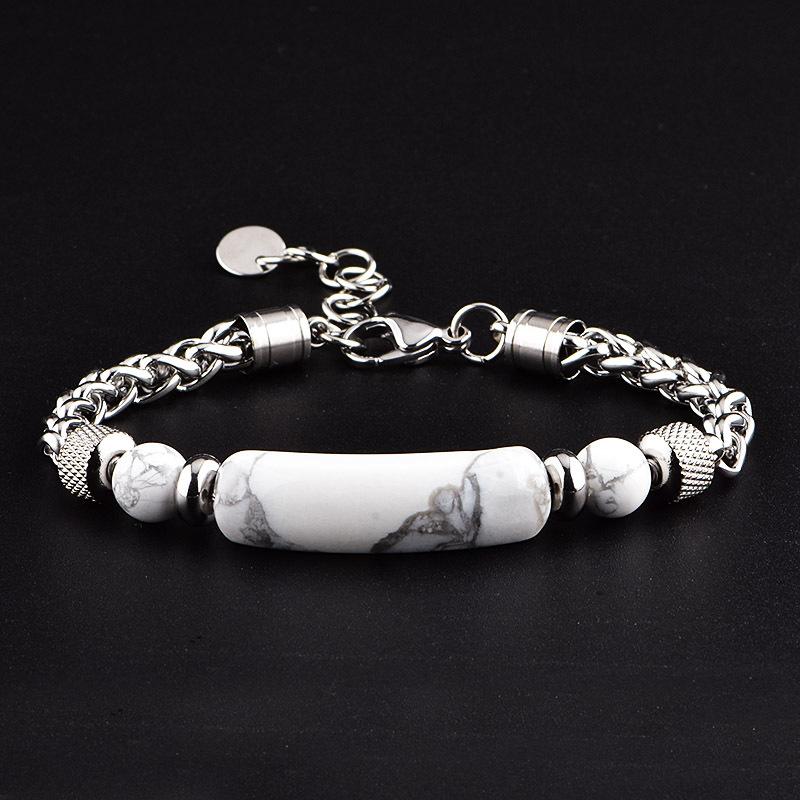Stainless Steel Braelet Men Adjustable Chain Link Braclet Homme 10mm Natural Sodalite Onyx Tiger Eyes Braslet Pulsera Gift