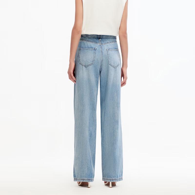 VEROMODA High-Waist Wide-Leg Distressed Jeans