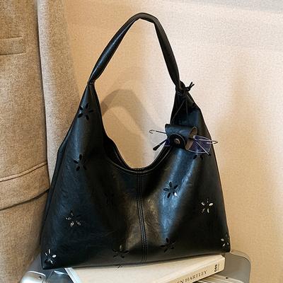 Large Capacity Underarm Bag Women's Autumn New Hollow Shoulder Women's Bag Fashion Underarm Bag Commuter Tote Bag