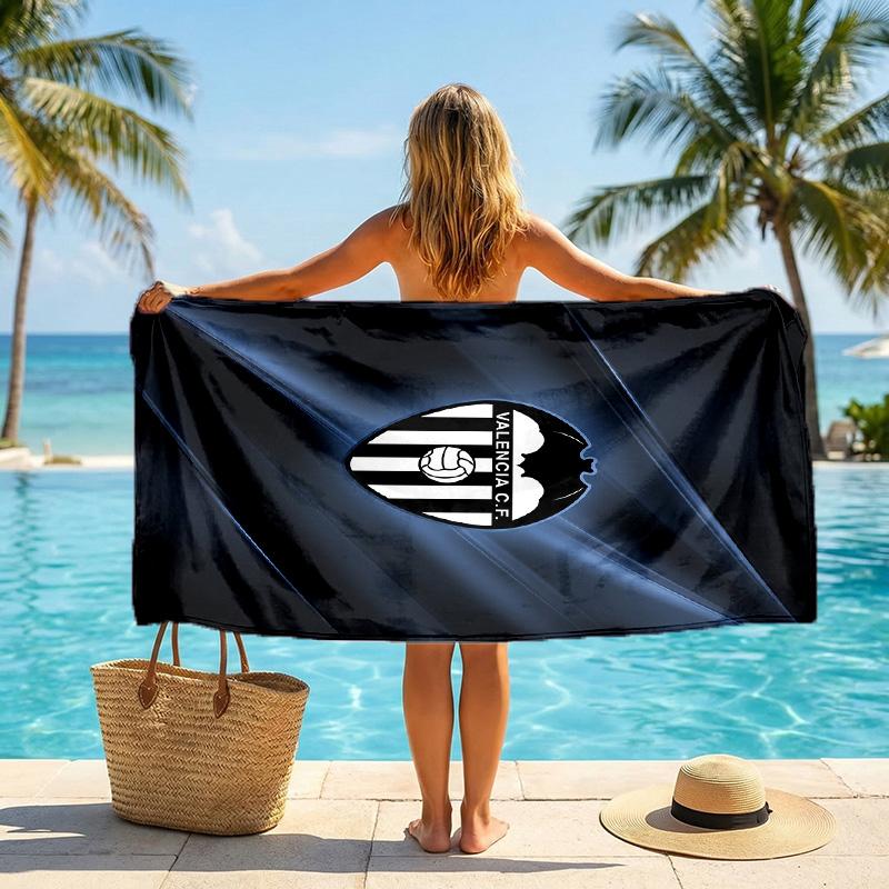Valencia FC print Quick Dry Beach Towel Microfiber Absorbent Portable Travel Swimming Towel