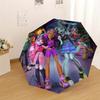 1pc Monster High Ghoulfriends Pattern Small Travel Compact Windproof Umbrella, Automatic Folding Umbrella, Automatic Open/Close ,Gift