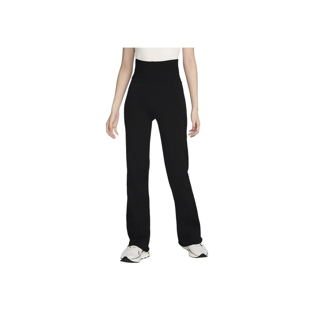 Nike Sportswear Chill Knit High Waist Soft Comfortable Casual Pants Women Bottoms Black FN4686-010