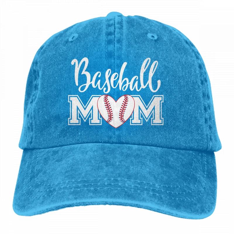 Baseball Mom Vintage Denim Baseball Cap for Men and Women Hiphop Caps for Men Adult Unisex Four Seasons Casual