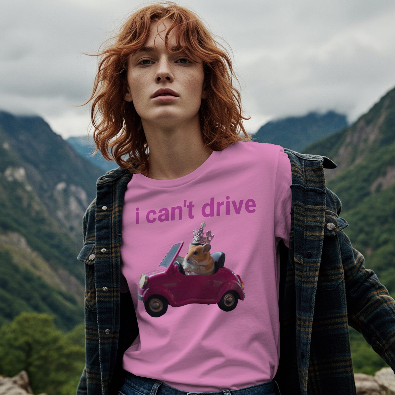 Funny Hamster Meme Shirt, I Can t Drive T-Shirt S