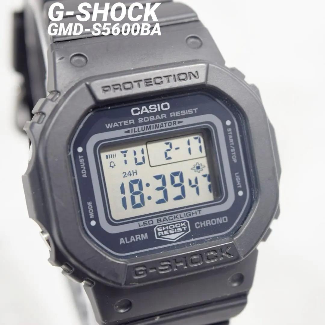 Good Condition CASIO G-SHOCK GMD-S5600BA Digital Black