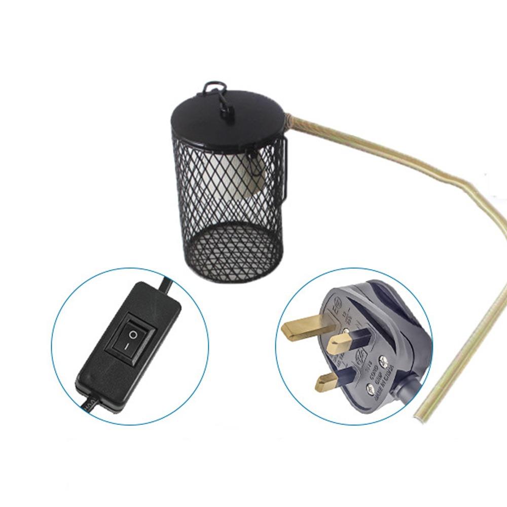 Iron Mesh Dome Pet Heating Lampshade Double Cage Anti-scald Lampshade  Aquarium