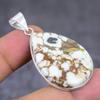 Natural Wild Horse Gemstone 925 Sterling Silver Jewelry Pendant 1.85" N0H40