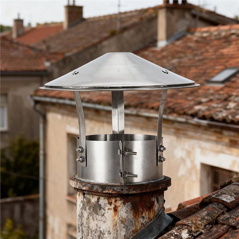 A74E-For Stove Pipe Compatible Stainless Steel Exhaust Hood-Ventilated Rain Cap For Chimney Systems