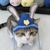 Handgehäkelte Katzenmütze Kaninchen Polizist Cosplay Kostüm Kleine Katzen Welpen Tragen