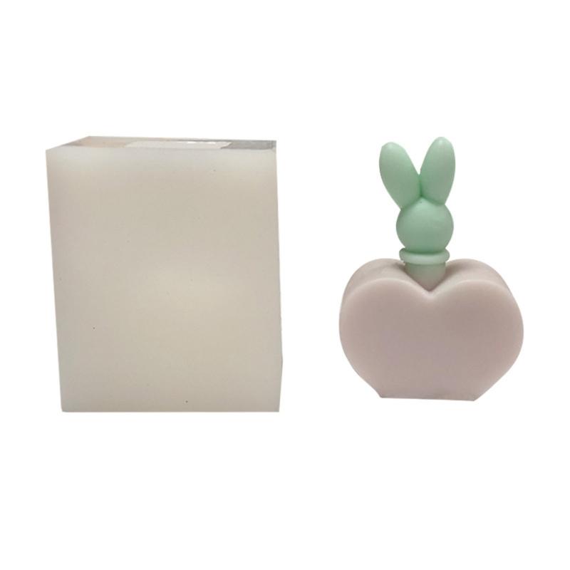 

3D Rabbit Mold Handmade Soap Silicone Mold for Aromatherapy Candle Making Gypsum Plaster Mold Resin Epoxy Mould DIY 1