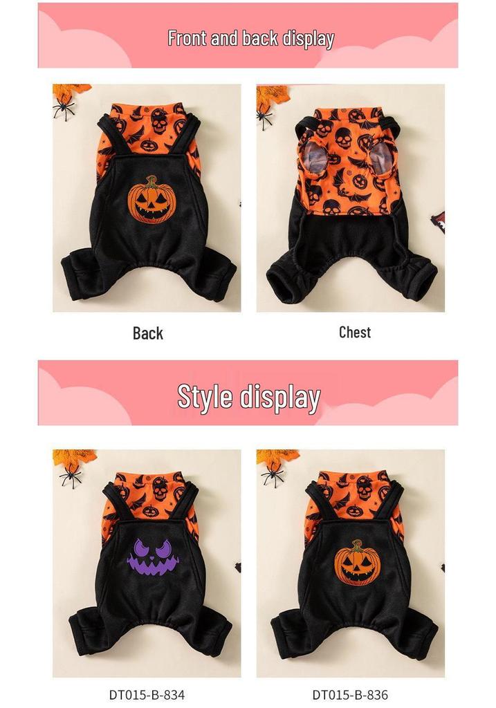 New Halloween Pet Costumes - Dog & Cat Autumn/Winter Dress-up Four-Legged Clothes