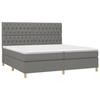 3142602 vidaXL Divan Bed with Mattress Dark Grey 200x200cm Fabric