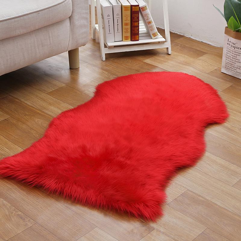 Heart-Shaped Plush Lumbar Pillow Cushion – Faux Wool Backrest for Sofa & Office