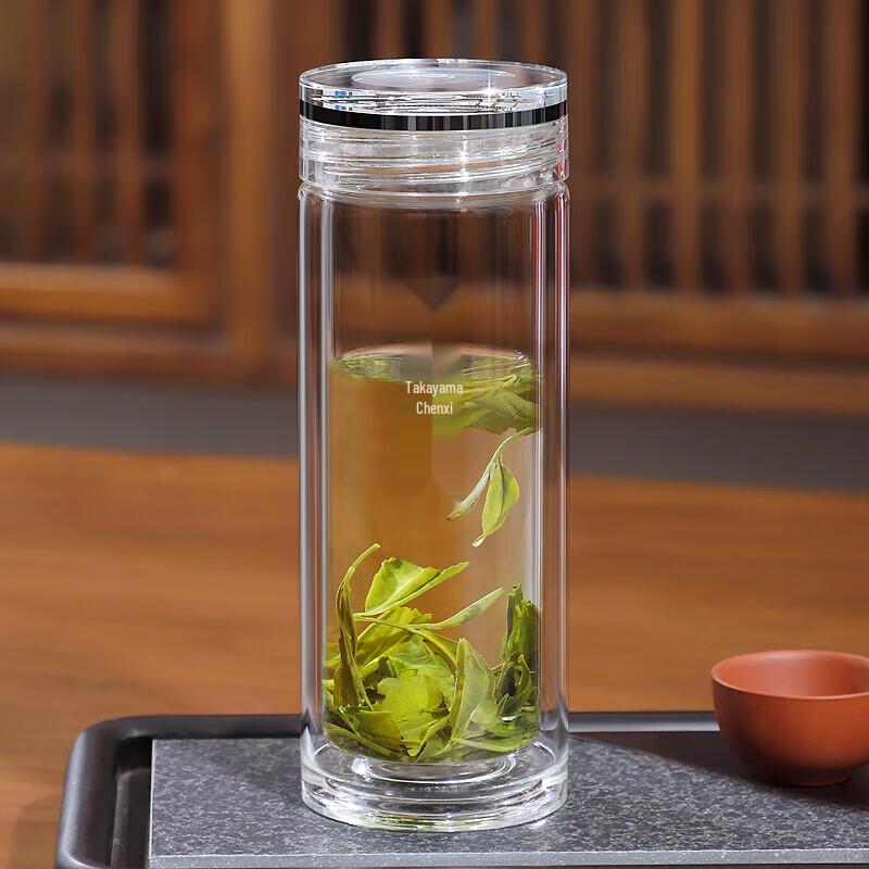 Sicao High Mountain Flowing Water Double-Layer Glass Tea Infuser Bottle