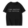 Rage Against The Machine Buchstaben T-Shirts RATM Rap Metal Rock Liebhaber Hipster Streetwear Premium Sommer Rundhals Hipster T-Shirt