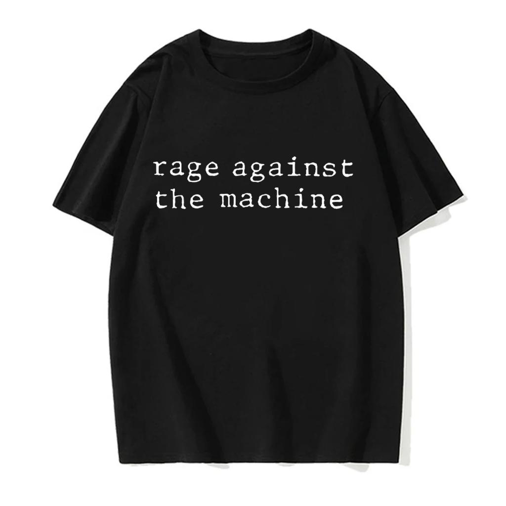 Rage Against The Machine Buchstaben T-Shirts RATM Rap Metal Rock Liebhaber Hipster Streetwear Premium Sommer Rundhals Hipster T-Shirt