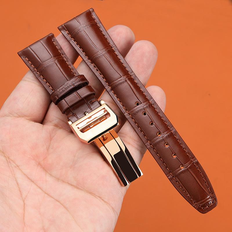 22mm 20mm Genuine Leather Alligator Texture Watch Band for IWC Portofino Men's Watch, Soft Comfortable Replacement Strap, Luxury