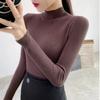 Half Sleeve Knit Sweater Women's Pullover Autumn New Inner Wear Base Layer Candy Top Women