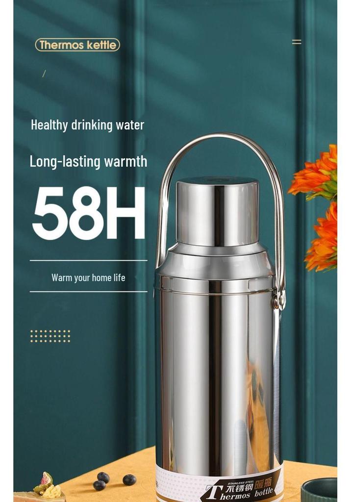 Stainless Steel Insulated Thermos | Large Capacity Hot Water Bottle & Warmer