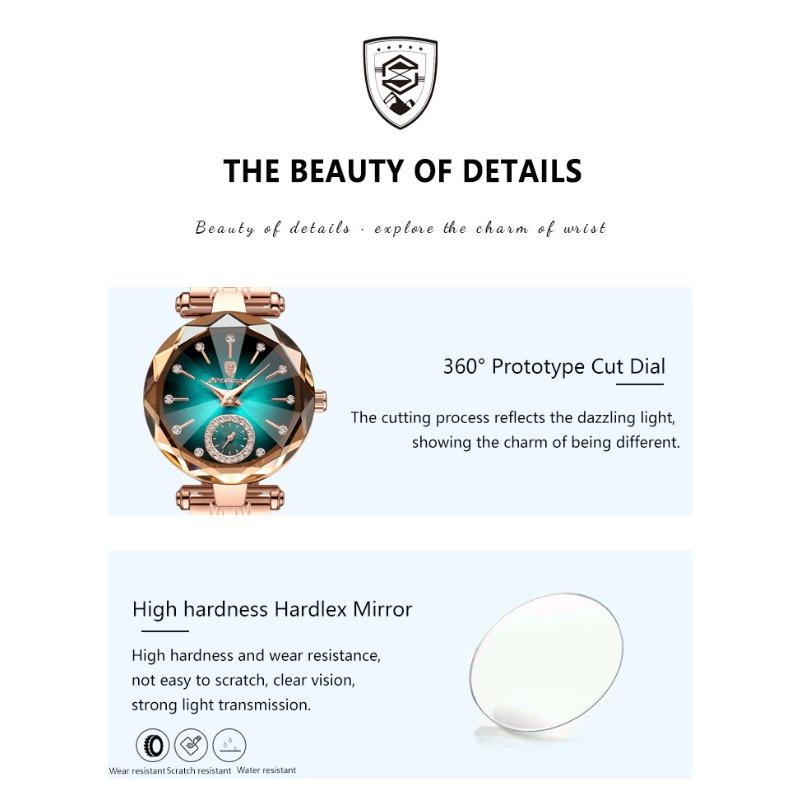POEDAGAR Elegant Luxury Women's Quartz Watches Waterproof Stainless Steel Watch Casual Fashion Ladies Wristwatch