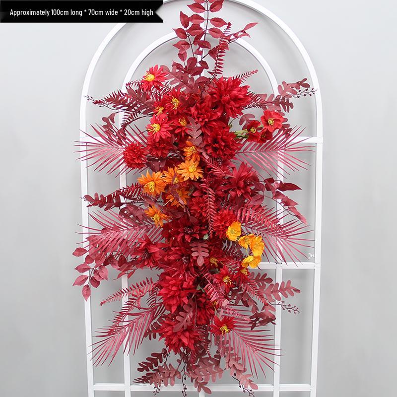 Blumen Kunstseide Blumenstreifen Set: Lange Hängegang-Anordnung & Hochzeitsaal-Dekor