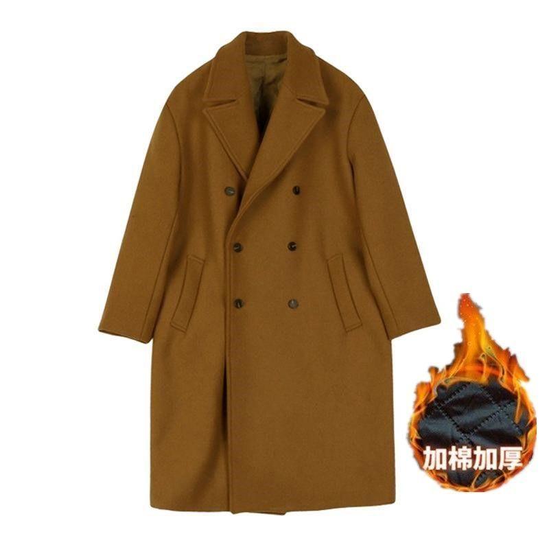 Κομψή Ευέλικτη Καμπαρντίνα Μοντέρνο Ανδρικό Μάλλινο Παλτό μέχρι το Γόνατο Ανδρικό Μοντέρνο Αδιάβροχο Φαρδύ Μήκους Μέσης Όμορφο Μπουφάν