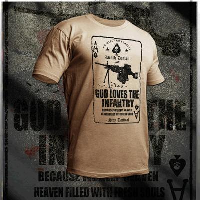 T-shirt Fanteria Esercito 11B Veterano di Combattimento 0311 Grunt Rimani Tattico Carta della Morte Maglietta