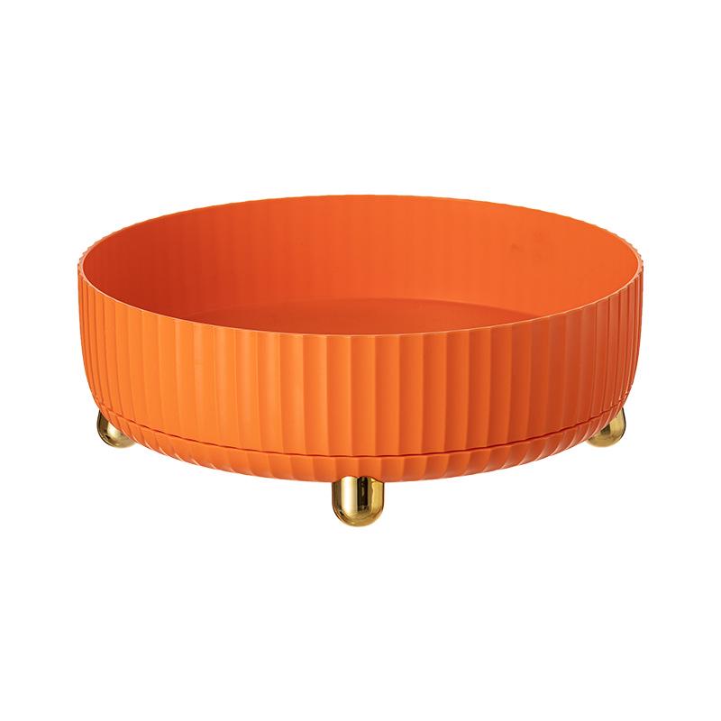 Rotating Kitchen Storage Tray for Snacks, Fruit, and Seasoning Bottles