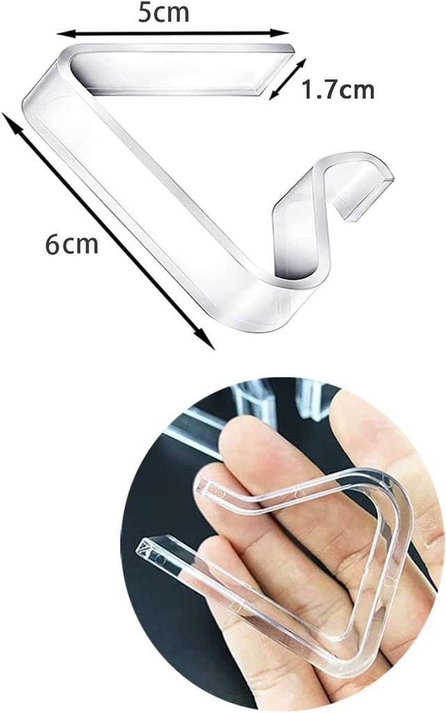 YFFSFDC Tablecloth Clips, Non-Slip, Anti-Slip, Clear, Fits 3.5-5.5cm Tablecloths [Pack of 4]
