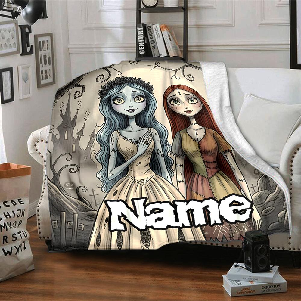 Custom Name Unicorn Pink Flowers Blanket for Couch & Bed, Plush Cozy Fuzzy Blanket Super Soft & Warm Blankets for Fall and Winter. 0908151
