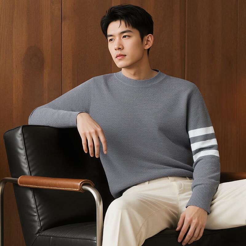 

FAPAI Men s Merino Wool & Tencel Blend Knit Sweater 50