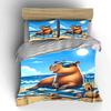 Cool Capybara Beach Bedding Set Bedding Duvet Cover Set Duvet Cover Pillowcases (1 * Duvet Cover 2 * Pillowcases, without duvet insert)