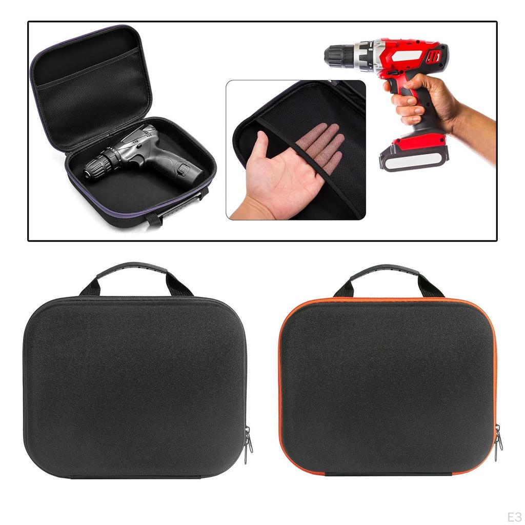 Cover for Electric Drills, Shockproof, with Smooth-running Zipper, EVA Tool Bag, Pliers And Tire