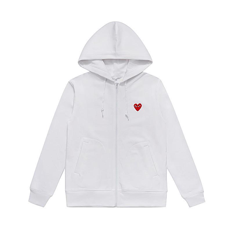 

Japanese Trendy Zip-Up Hoodie: Peach Heart Jacket for Men & Women - Autumn/Winter Couple Style. XXXL