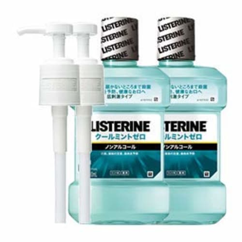 

Listerine Cool Mint Zero Mouthwash (1000mL, 2-Piece Set with Pump)