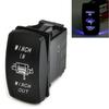 7Pin 20Amp 12V Blue LED Lights Winch In Winch Out (ON)-OFF-(ON) Rocker Switch Momentary LED Switch Momentary Toggle Rocker