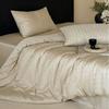 4-Piece Luxury Jacquard Ice Silk Cooling Comforter Set - Elegant Bedding Collection