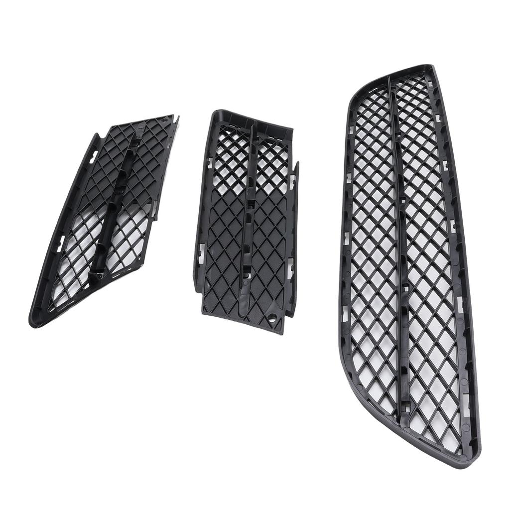 Front Lower Bumper Grille Set 51117134081 Left Right Side Fog Light Grille Cover Replacement for 3 Series E90 E91 Sedan