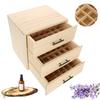 90-Slot Wooden Essential Oil Storage Box 3-Layer Organizer Box Aromatherapy Organizer Keep Your Oil Safe & Space Saver