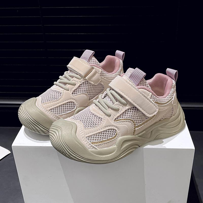 

Детские кроссовки 2025 новые весенне-летние туфли для девочек, мальчиков, легкие беговые кроссовки, сетка, мягкая подошва, дышащие, одноклассник 37