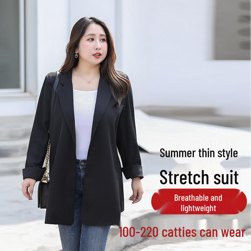 

Plus Size Korean-Style Jacket for Women - Fashionable, Lightweight Fit (Size 200 jin) A108 4XL білий