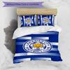 3pcs Leicester City FC Design Cover Set - HD Printed Bedding with 1 Cover and 2 Pillowcases - Perfect for Home and Dorm Decor