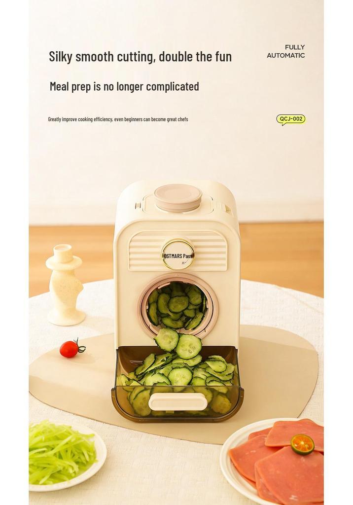 OSTMARS Electric Vegetable Cutter: Multifunctional Kitchen Slicing and Shredding Machine