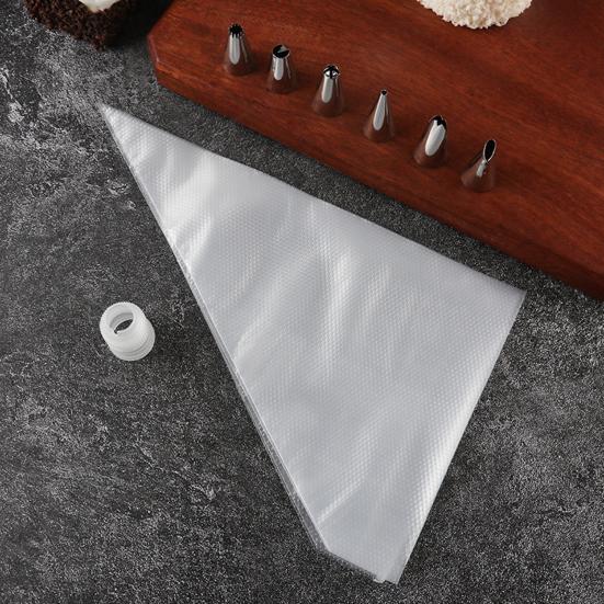 100Pcs Disposable Piping Bags with Tips Set Heavy Duty Non-Slip Pastry Bags for Icing Royal Icing Buttercream Baking Decoration Tools