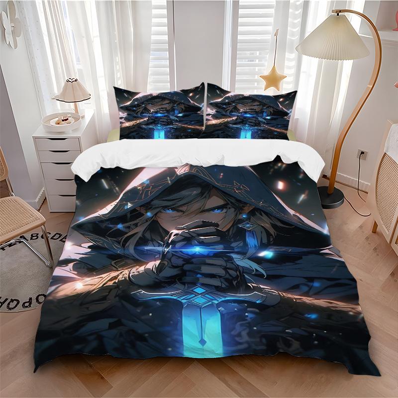 3pcs Award Winning Knight Print Bedding Set (1 Cover + 2 Pillowcases, Without Inserts), This Printed Bedding Set Is Soft and Comfortable, Su