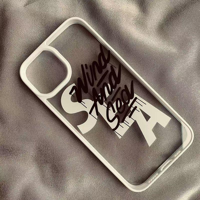 

Trendy Brand Creative Graffiti SEA Phone Case For IPhone 17 Air 16 15 14 11 12 13 Pro Max 16 17 Pro 16 Plus Transparent Case 7PlusOr8Plus