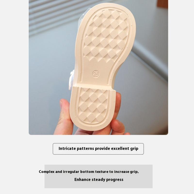 Spring and Autumn New Fashion Trend Rhinestone Girls Comfortable Soft-soled Leather Shoes