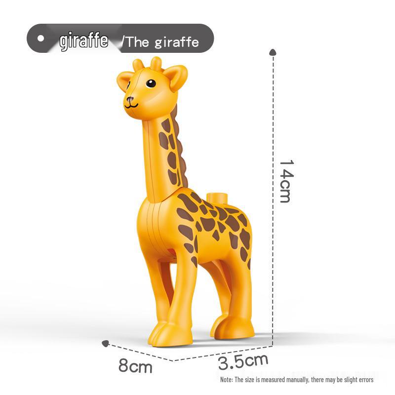 Large Animal Building Blocks: Dinosaur, Tiger, Elephant, Crocodile, Giraffe DIY Educational Toys for Kids