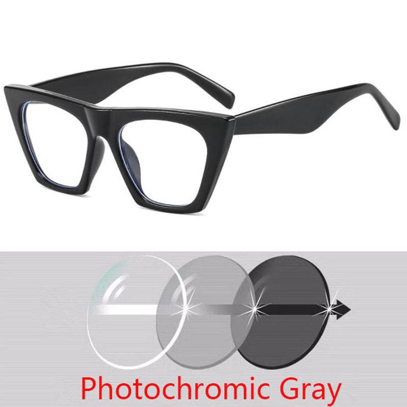 Oversize Women Myopia Glasses Cat Eye Big Frame Shortsight Prescription Eyewear -1.0 -1.5 -2.0 -2.5 -3.0 -3.5 -4.0 -6.0